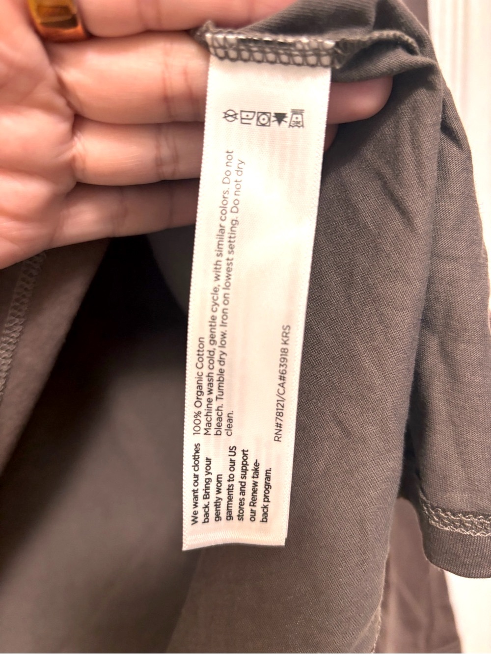 NWT Eileen Fisher Organic Pima Cotton Jersey Long-Sleeve Tee in Rye - Picture 10 of 10